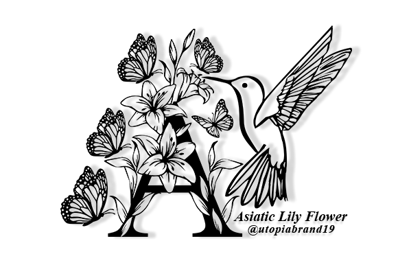 Asiatic Lily Flower Monogram: A Premium Font for Visual Impact