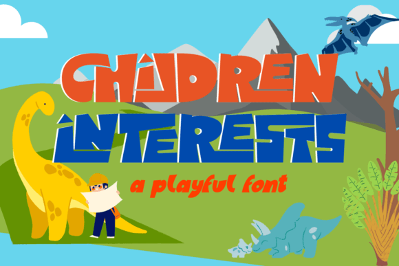 Children Interests: A Bold Sans Serif Font for Web Design