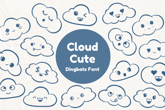 Cloud Cute: A Delightful Dingbats Font for Editorial Creativity