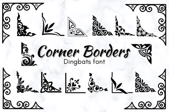 Corner Borders: A Font for Editorial Elegance