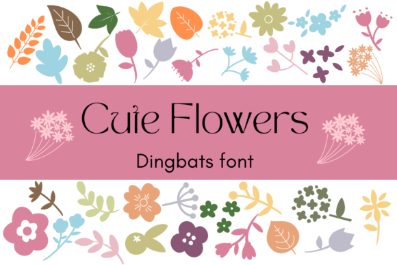 Cute Flowers Font for Web Design