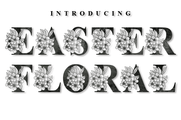 Easter Floral Monogram: A Decorative Font for Digital Design