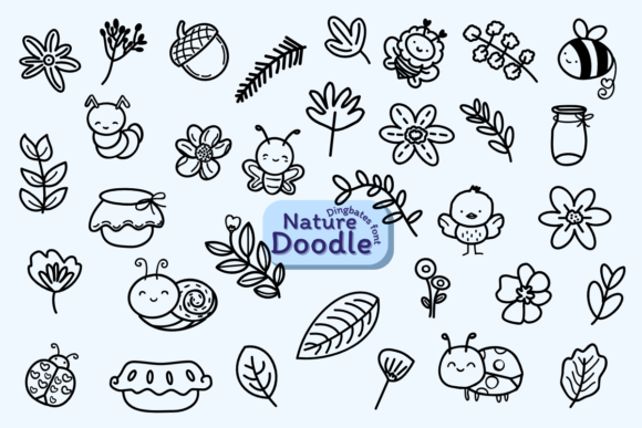 Nature Doodle: A Font for Creative Marketing